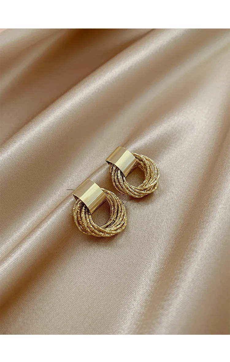 Internet Celebrity Temperamental Euro-American Jewelry Geometry Circle Earrings