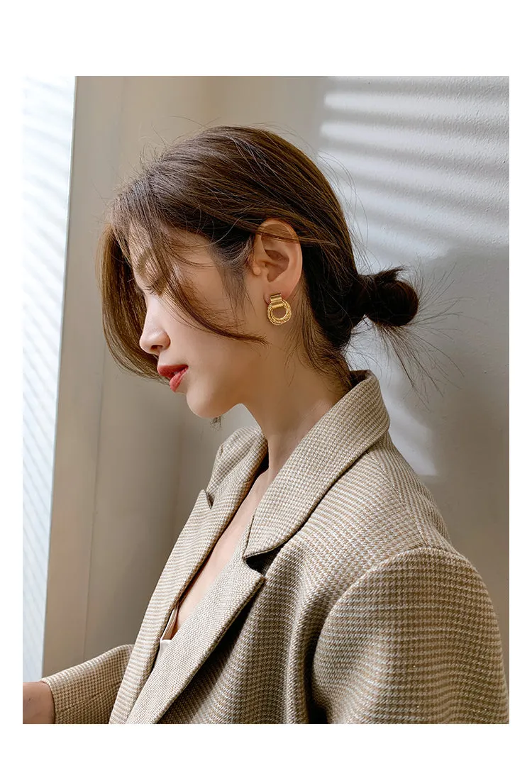 Internet Celebrity Temperamental Euro-American Jewelry Geometry Circle Earrings