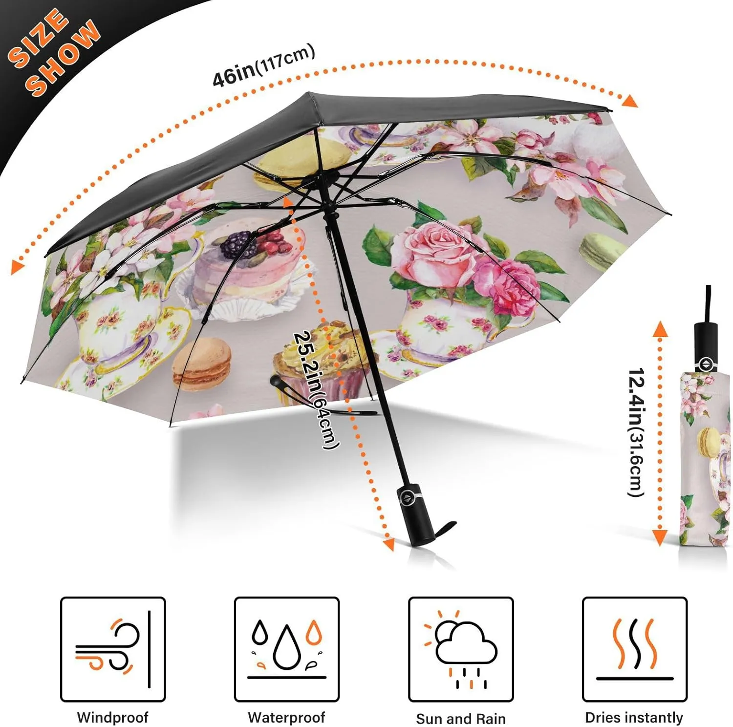 Inverted Umbrella Buffalo Plaid