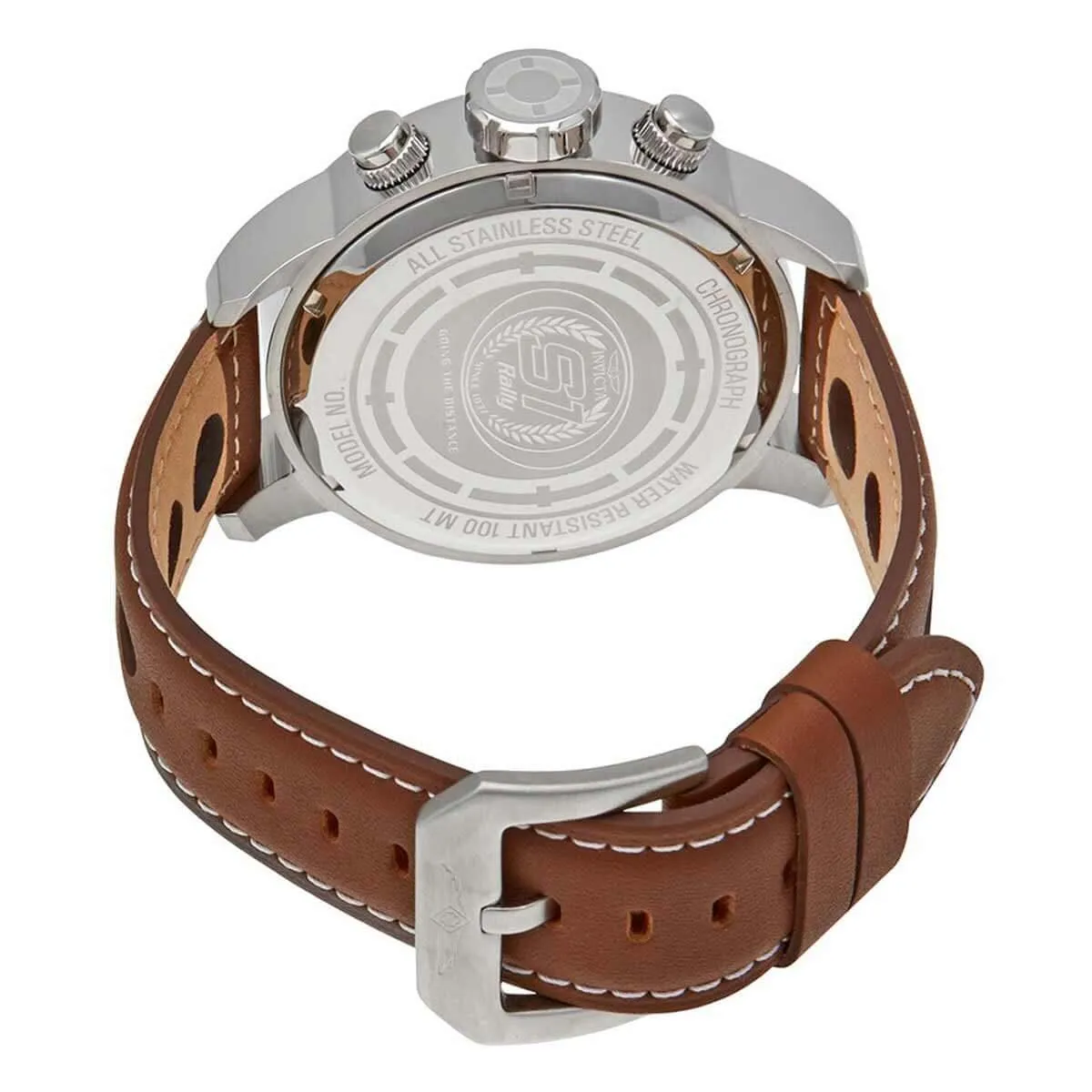 Invicta Men's Chronograph Watch - S1 Rally Beige Dial Brown Leather Strap | 25724