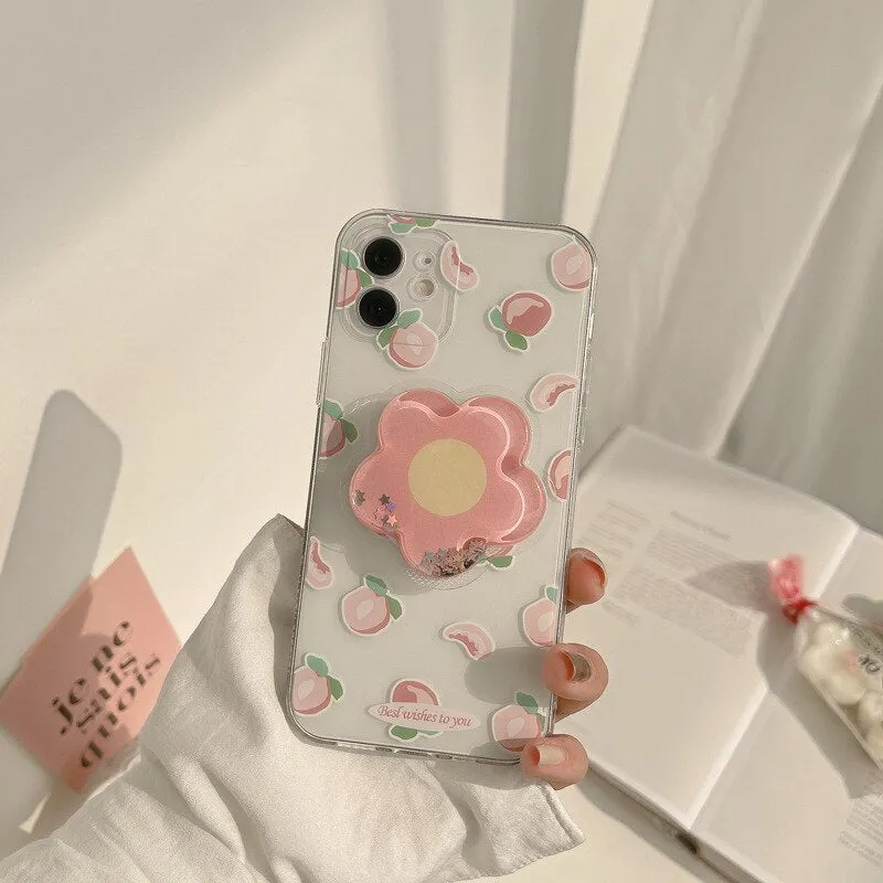 iPhone case with a Sweet flower holder