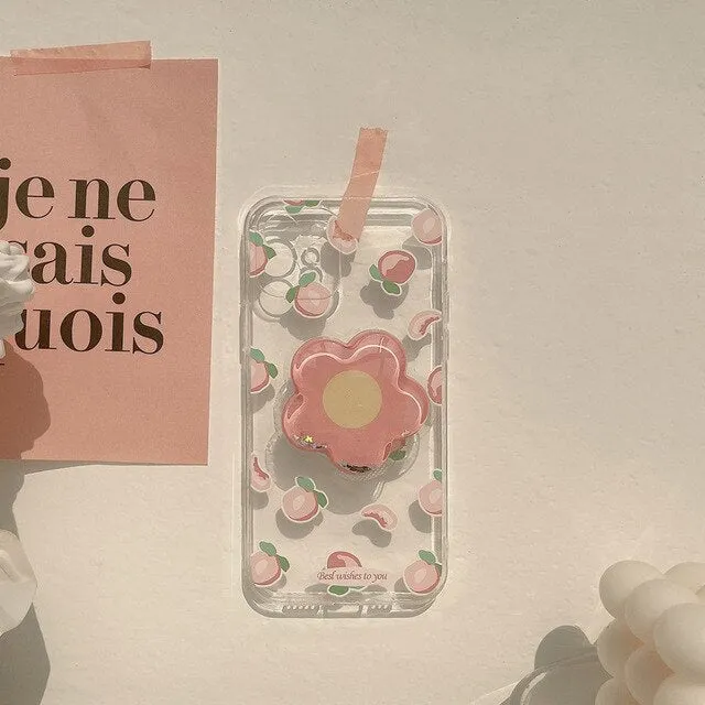 iPhone case with a Sweet flower holder