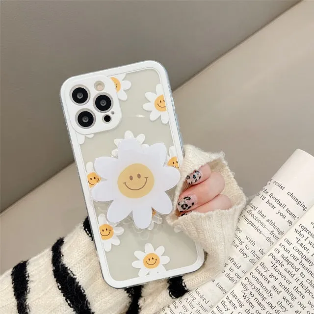 iPhone case with daisy holder