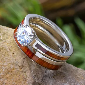 Ironwood Bridal Set with Moissanite and White Gold