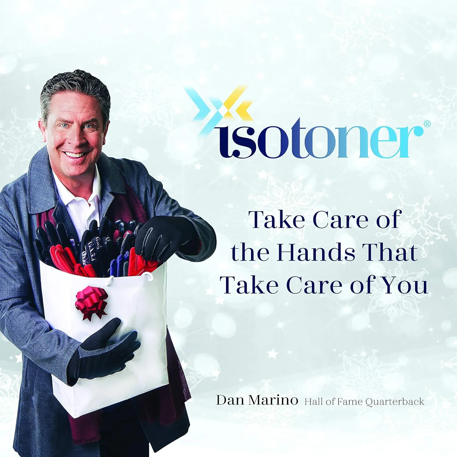 isotoner Mens Spandex Touchscreen Cold Weather Gloves