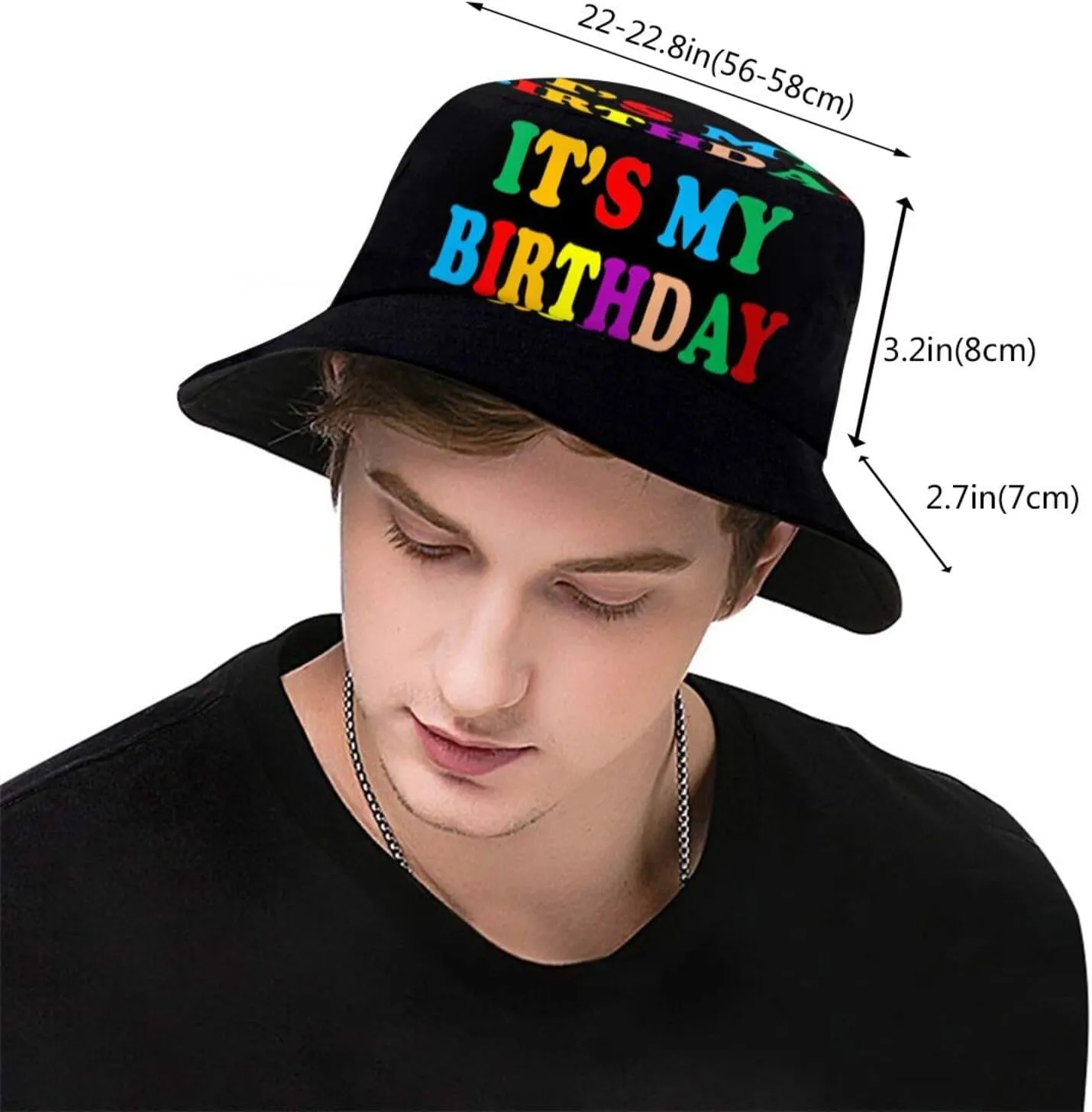 It's My Birthday Bucket Hat, Unisex Birthday Hat Outdoor Beach Summer Fisherman Cap for Men Women