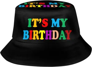 It's My Birthday Bucket Hat, Unisex Birthday Hat Outdoor Beach Summer Fisherman Cap for Men Women