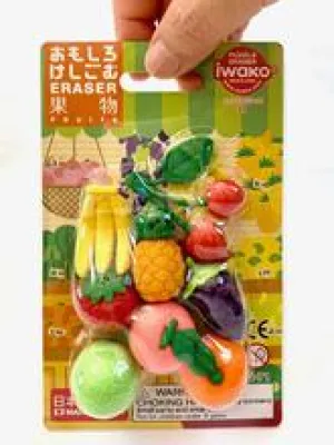 IWAKO FRUITS ERASER CARD-SINGLE | 38371 | BC Mini