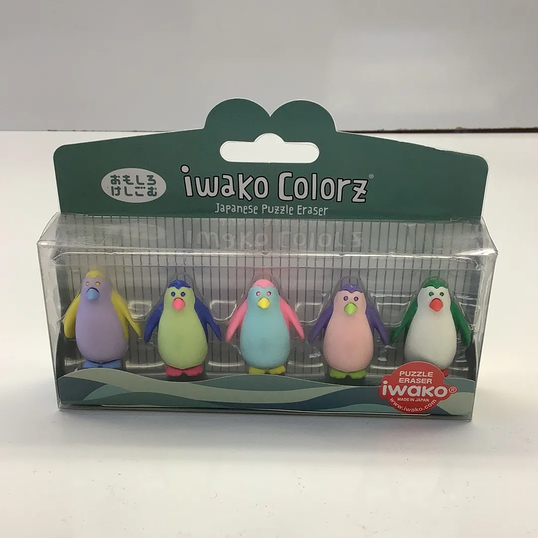 Iwako Penguin Colorz Eraser Box Set| 384591 | BC USA