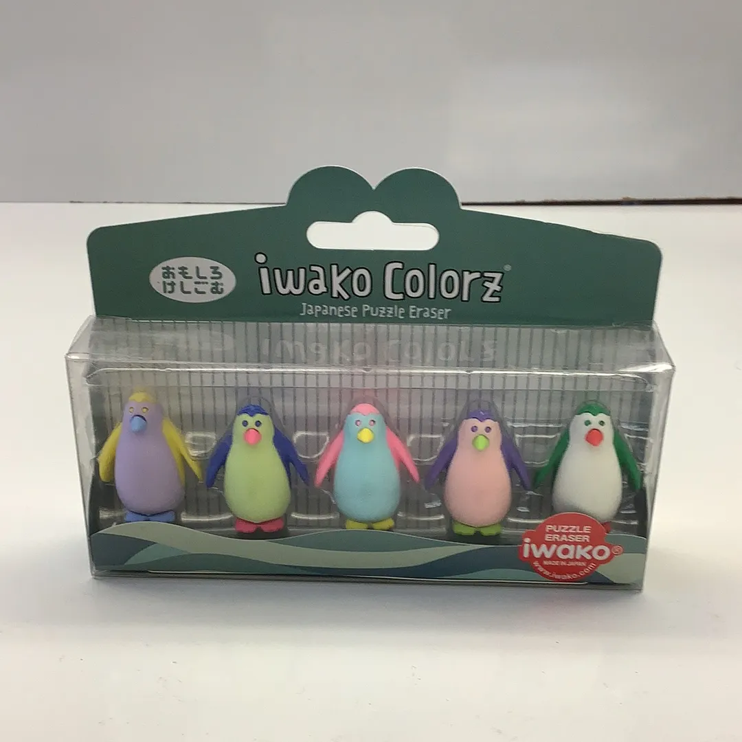 Iwako Penguin Colorz Eraser Box Set| 384591 | BC USA