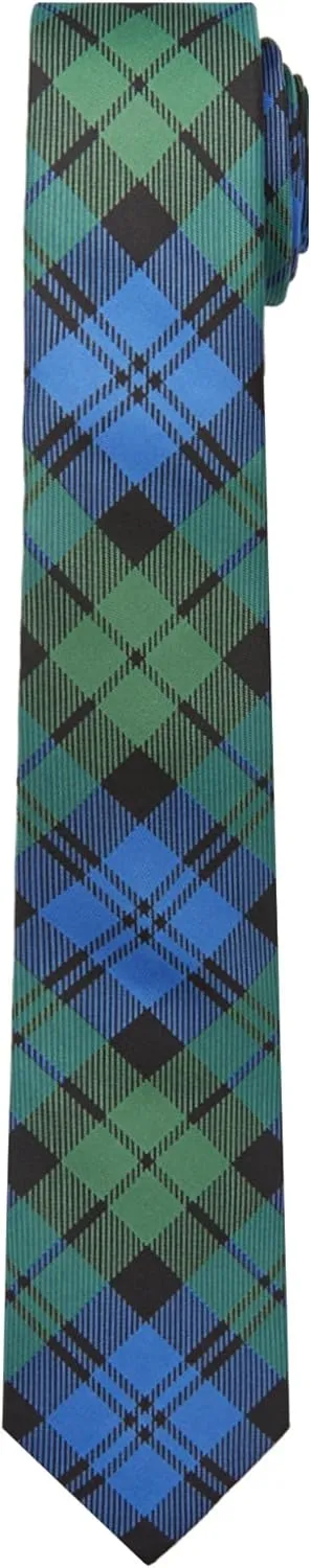 Jacob Alexander Boys' Prep Royal Tartans Plaid Neck Tie