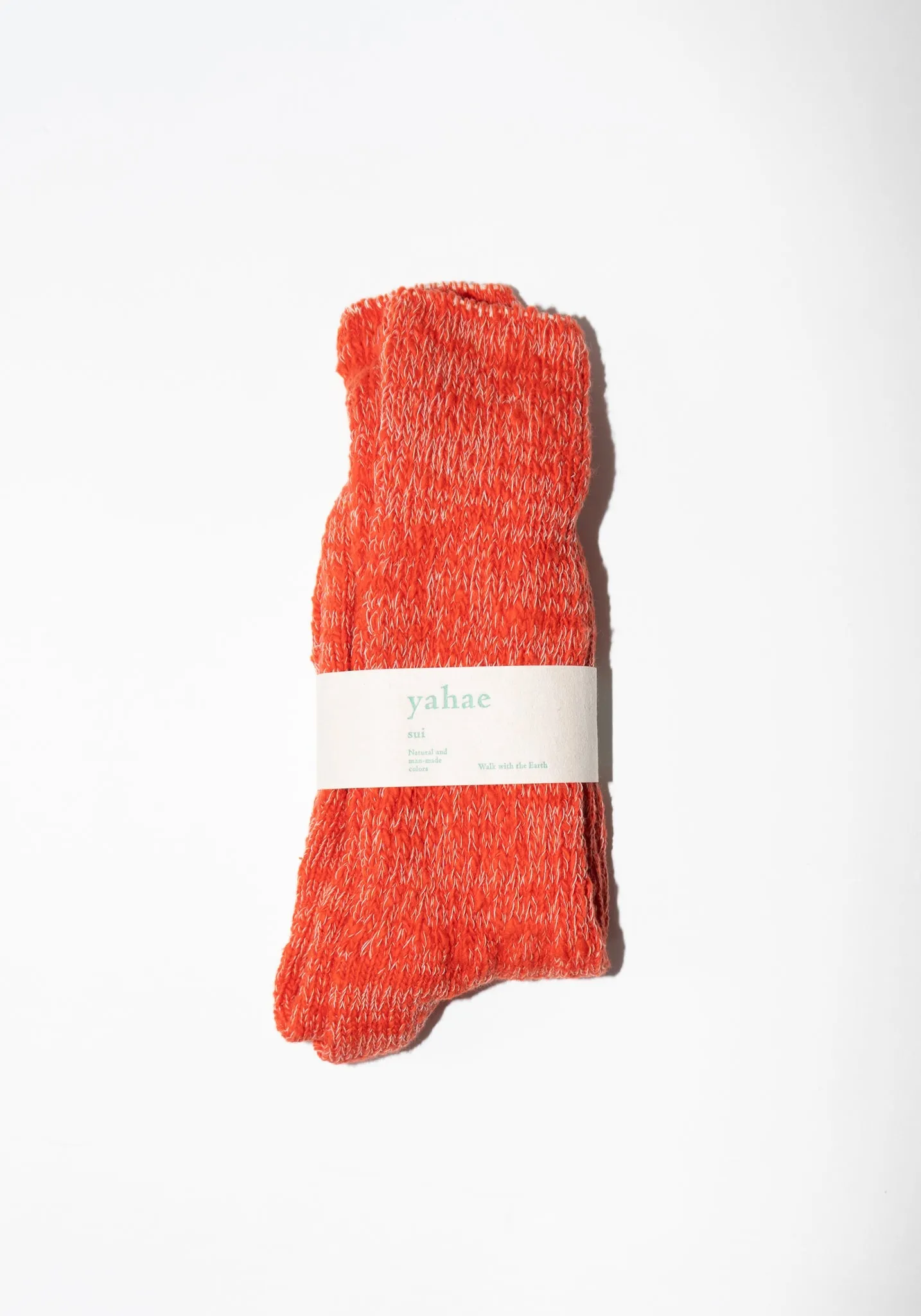 Japanese Garabou Slipper Socks in Orange Red
