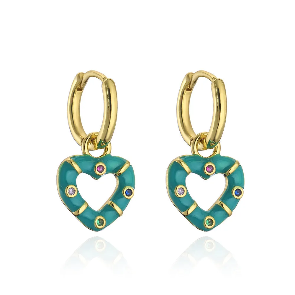 Japanese / Korean Geometric Copper Electroplating Earrings