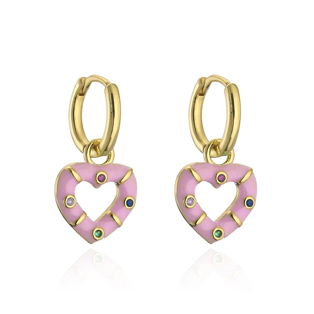 Japanese / Korean Geometric Copper Electroplating Earrings