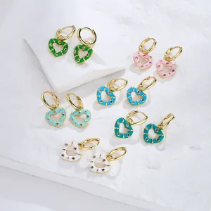 Japanese / Korean Geometric Copper Electroplating Earrings