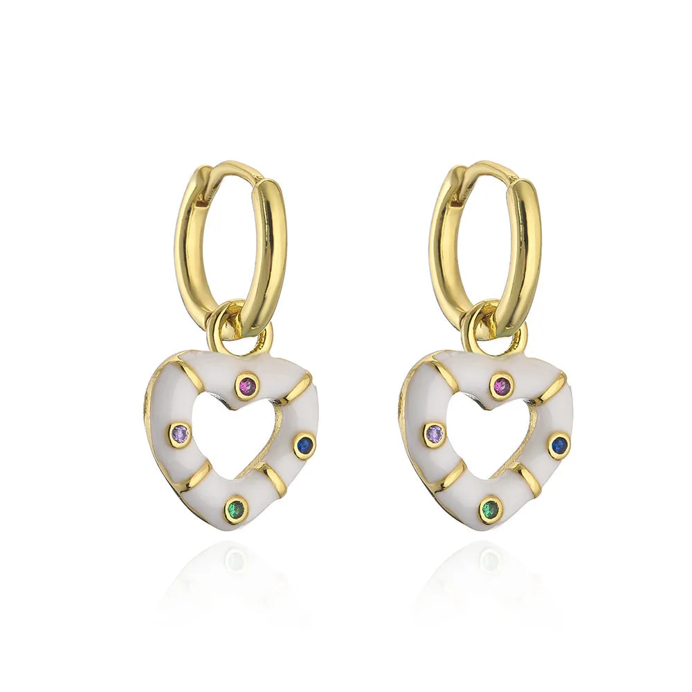 Japanese / Korean Geometric Copper Electroplating Earrings