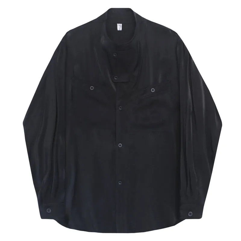 Japanese Minimalist Half Turtleneck Shirt
