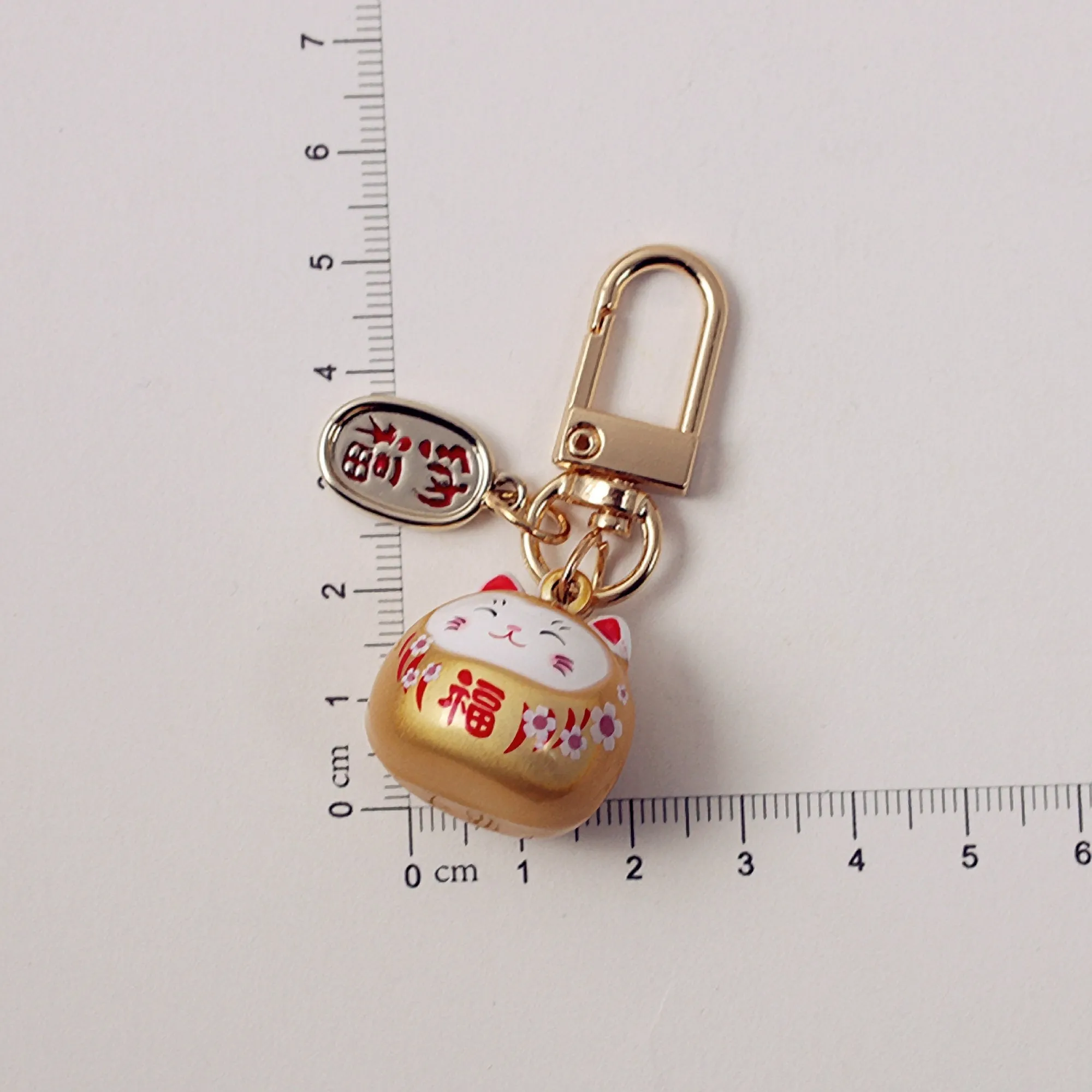 JAPANESE OMAMORI WHITE Cat Kitty Planner Charm Good Luck Bell Good Luck Charm Water Tone Bell | 2 X .080 Inches