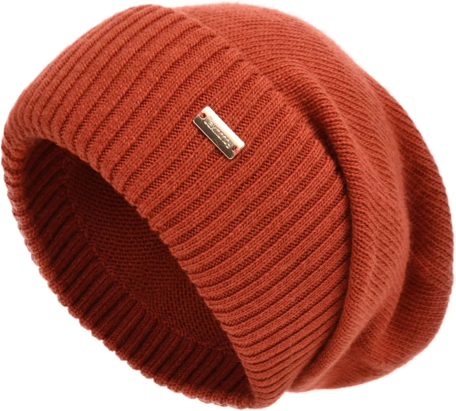 jaxmonoy Slouchy Beanies for Women Winter Lightweight Ladies Knit Hat Cuffed Soft Warm Slouch Beanie Cap - Brown