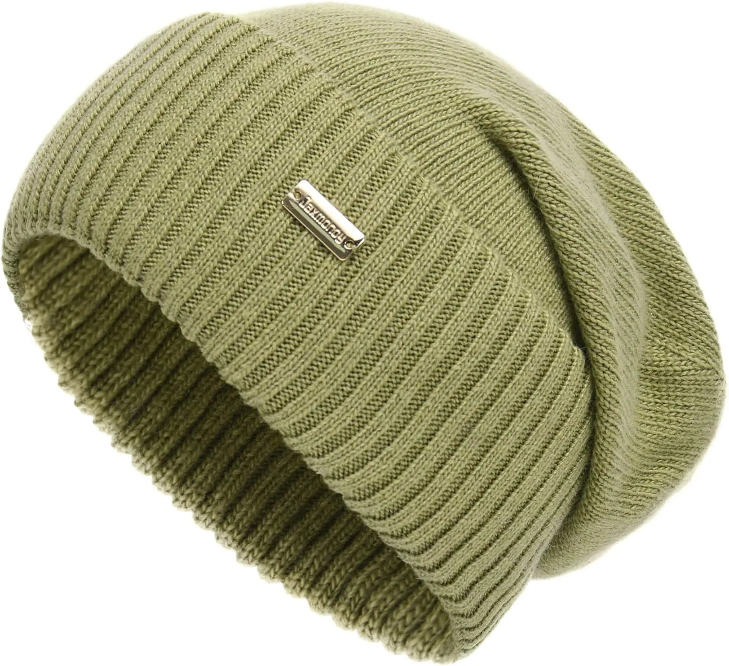 jaxmonoy Slouchy Beanies for Women Winter Lightweight Ladies Knit Hat Cuffed Soft Warm Slouch Beanie Cap - Brown