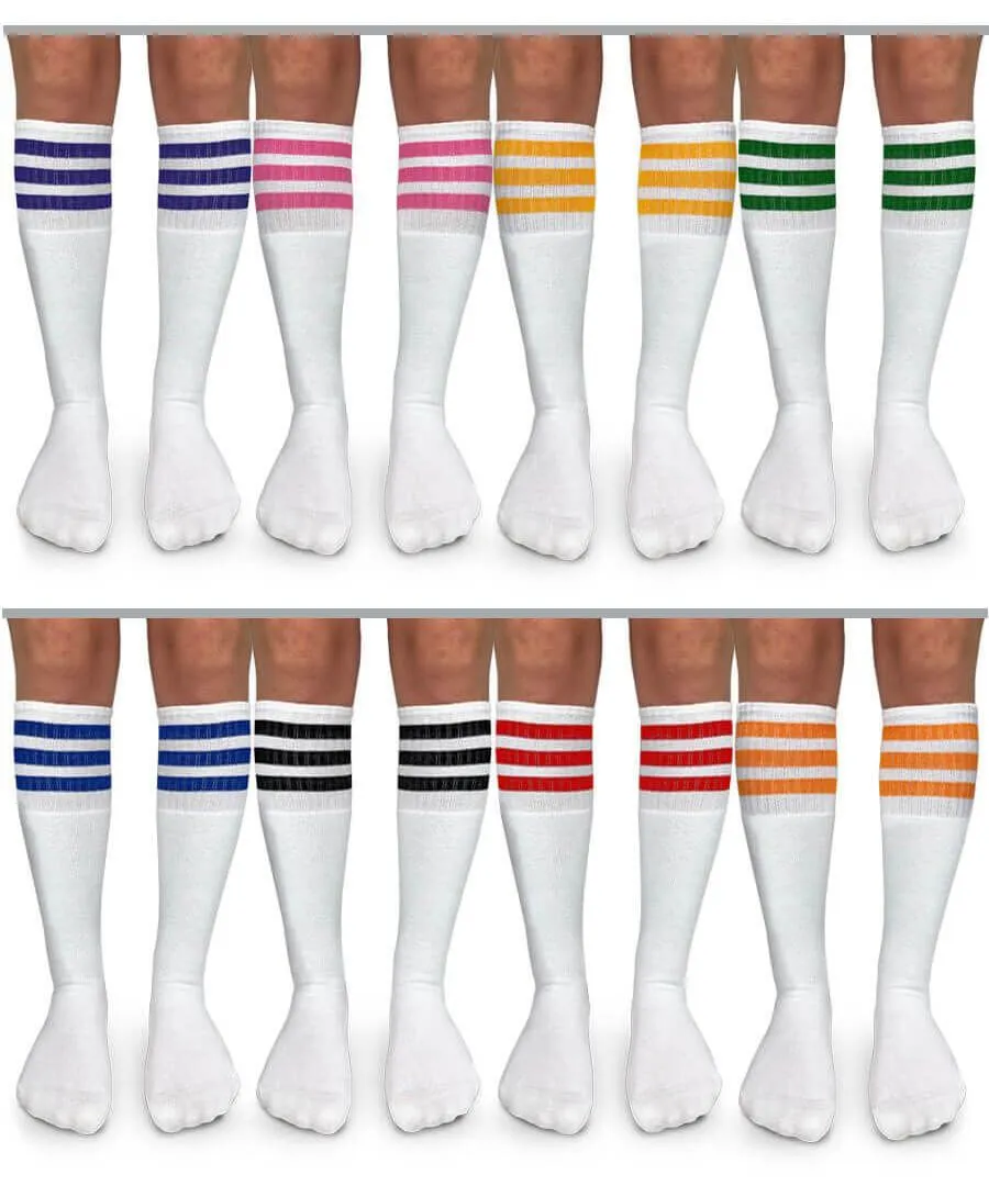 Jefferies Socks | Stripe Knee High Tube Socks (1 Pair)