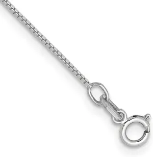 JewelryWeb 14k Gold Wg .7mm Box With Spring-Ring Clasp Chain Anklet 10 Inch-Anklet for Women and Men