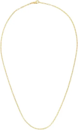JewelryWeb 14k Yellow Gold Polished Paperclip Chain Ankle Bracelet With Pear Shaped Lobster Clasp 10 Inch Anklet for Women and Men