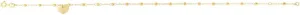 JewelryWeb 14k Yellow Gold Sparkle Cut/Textured Anklet With Spring-Ring Clasp 10 Inch-Anklet for Women