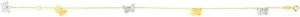 JewelryWeb 14k Yellow White Gold 1 7mm Shiny Sparkle Cut Fancy Anklet With Spring-Ring Clasp 10 Inch-Anklet for Women
