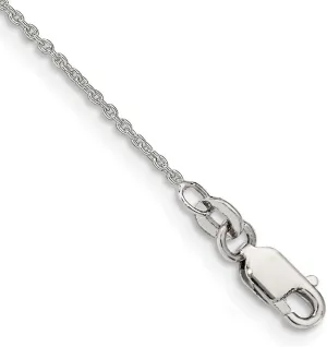 JewelryWeb 925 Sterling Silver 1mm Cable Chain Bracelet Anklet 9 Inch-Anklet for Women and Men