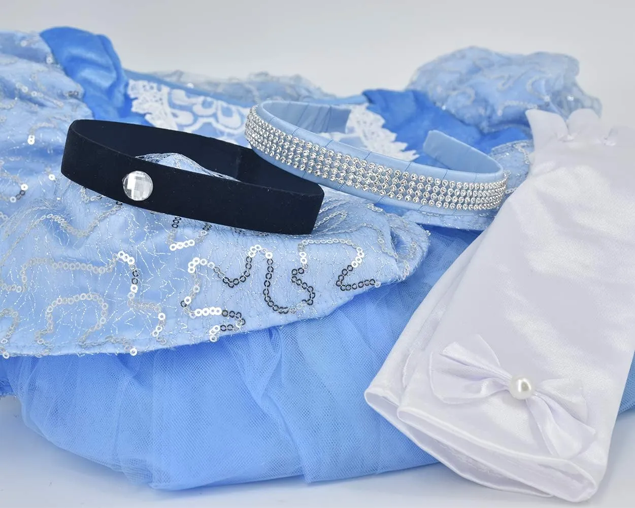 JiaDuo Girls Costume Accessories Headband Choker & Glove Set Princess Dress up