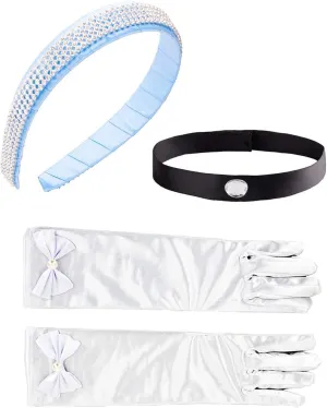 JiaDuo Girls Costume Accessories Headband Choker & Glove Set Princess Dress up