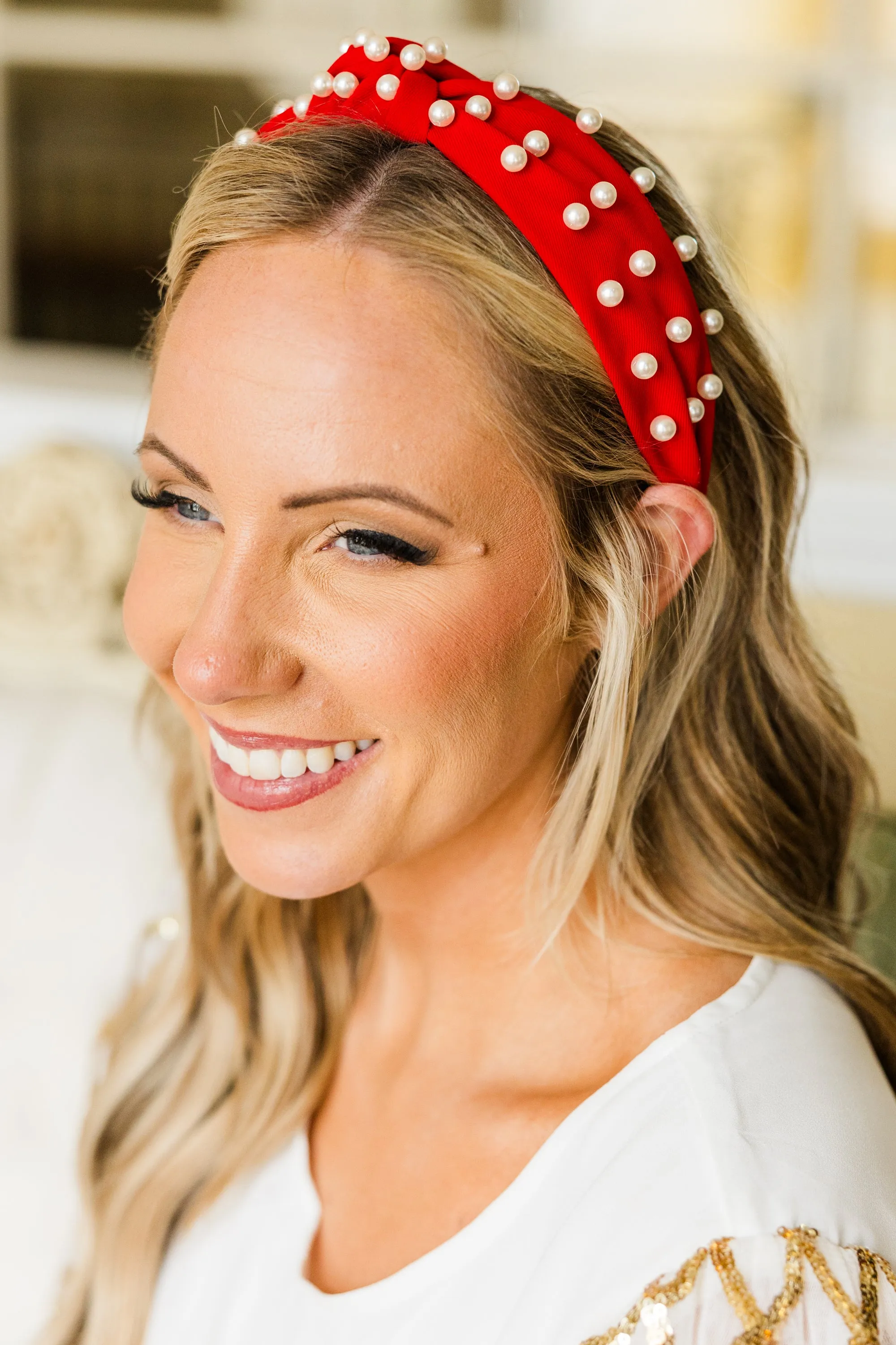 Jingle Ladies Headband, Red