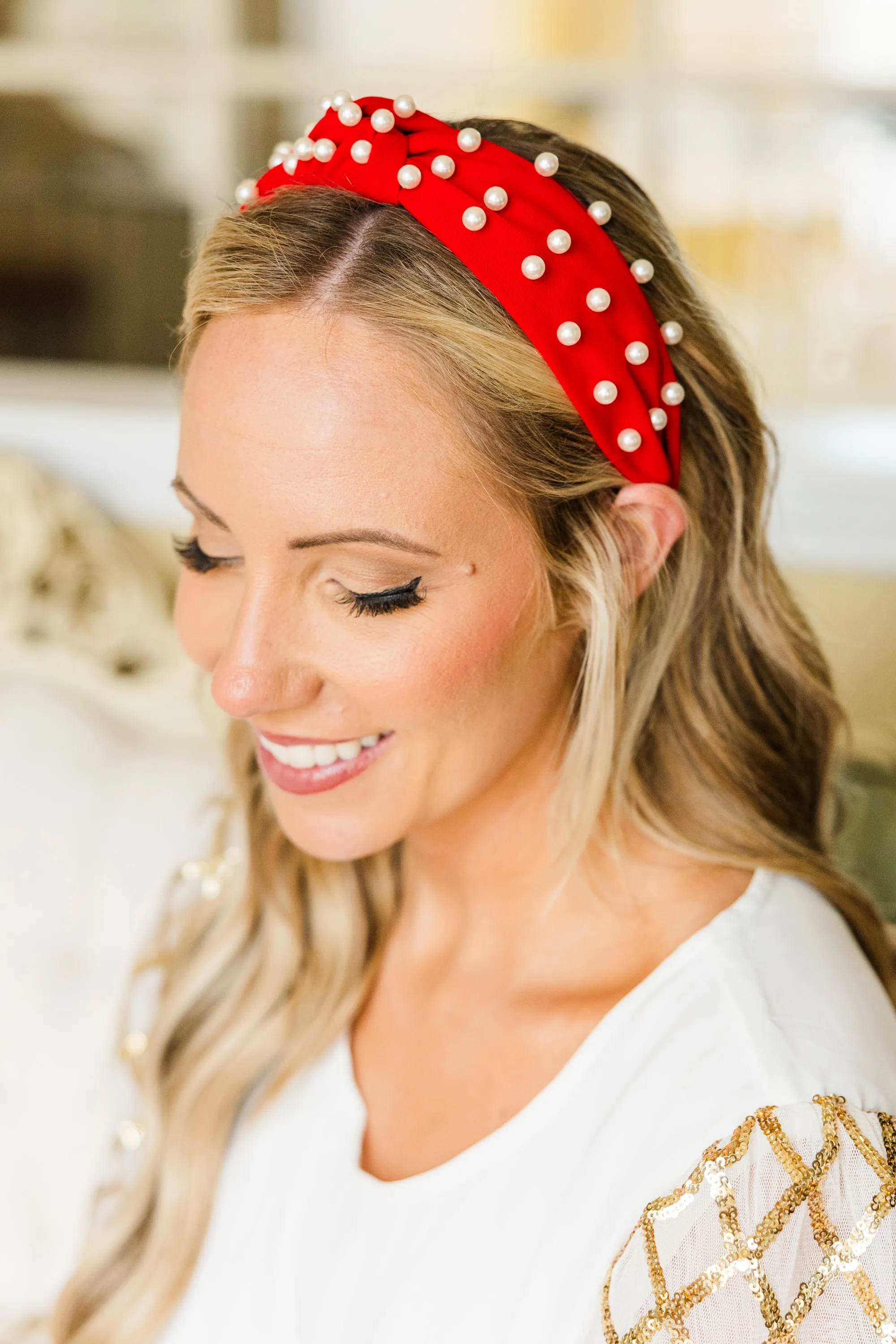 Jingle Ladies Headband, Red