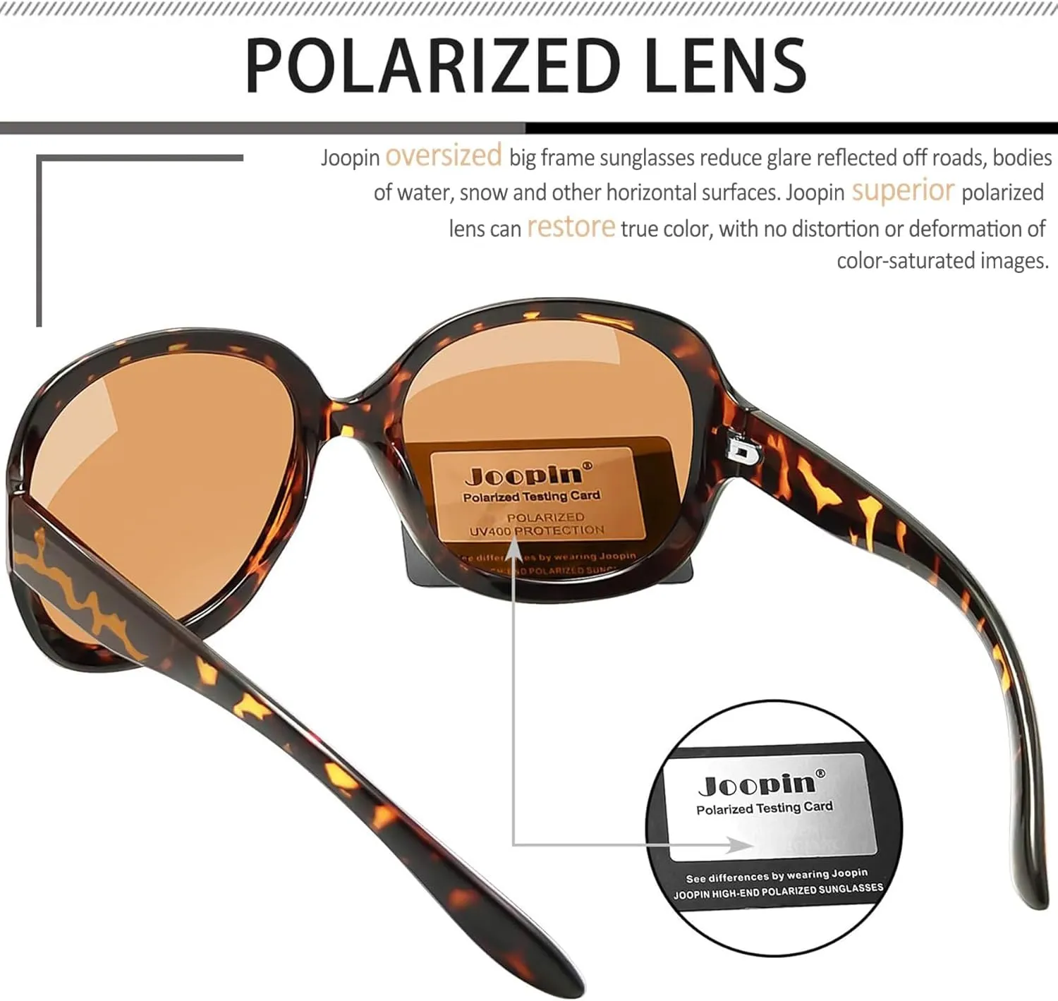 Joopin Oversized Sunglasses Womens Trendy Polarized Large Driving Sun Glasses Ladies UV Protective Big Sunnies Shades
