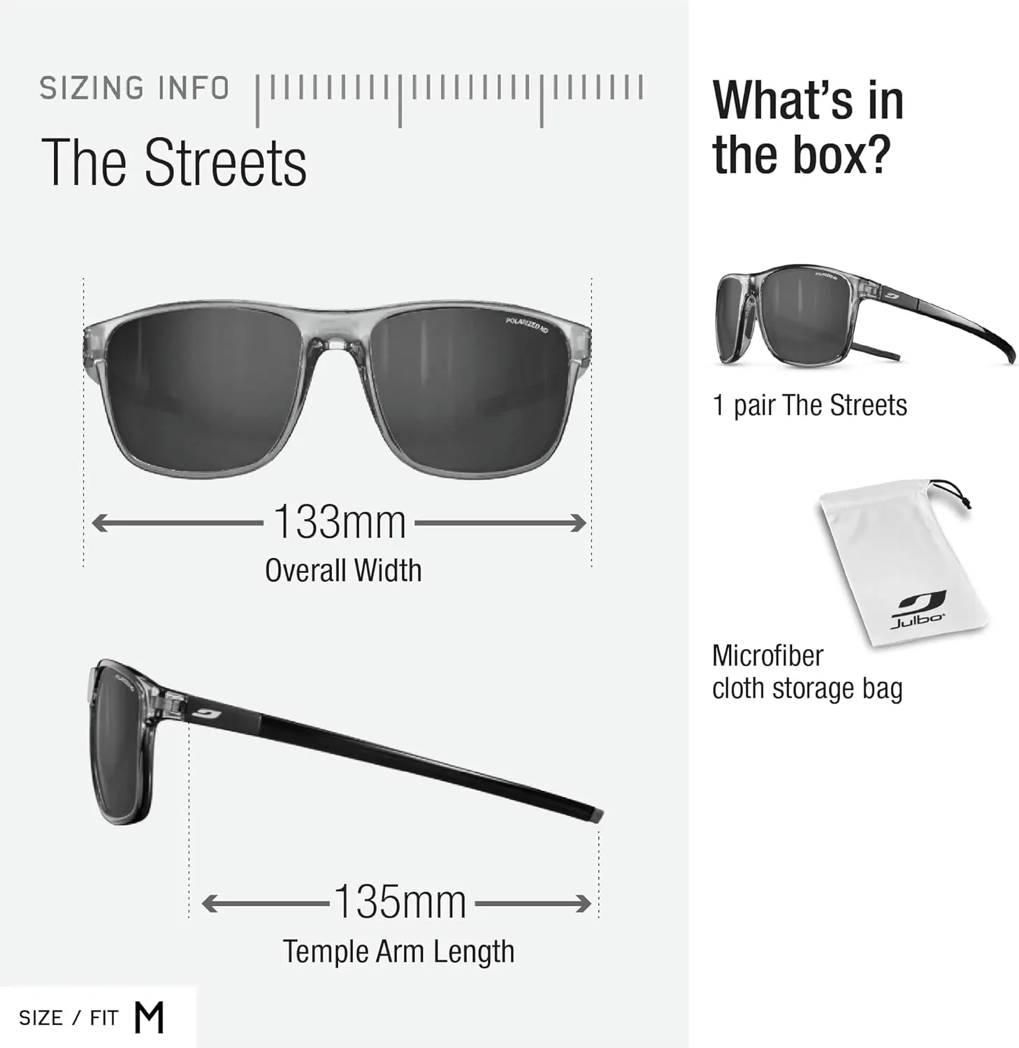 Julbo The Streets Polarized HD Lifestyle Sunglasses for Men & Women | 100% UV ABC Protection | Premium French Eyewear