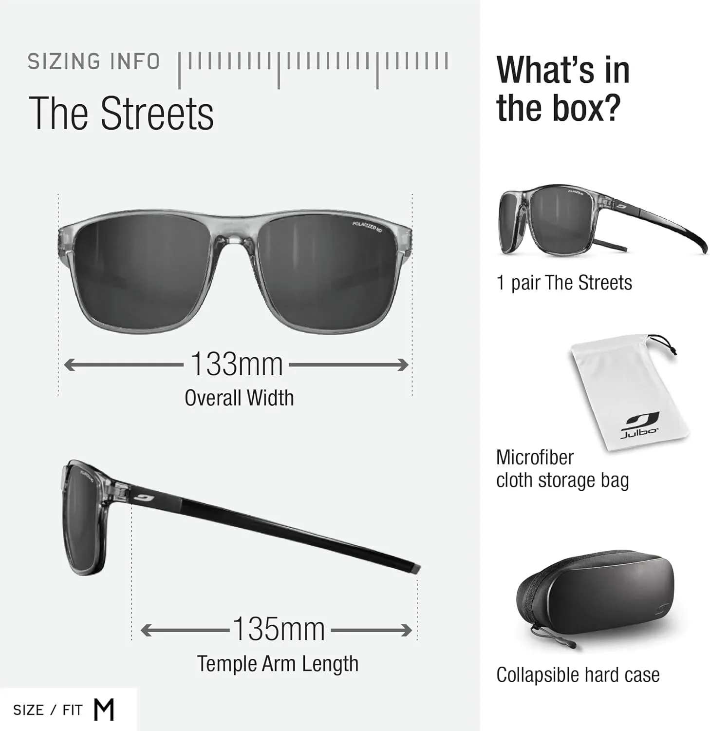 Julbo The Streets Polarized HD Lifestyle Sunglasses for Men & Women | 100% UV ABC Protection | Premium French Eyewear