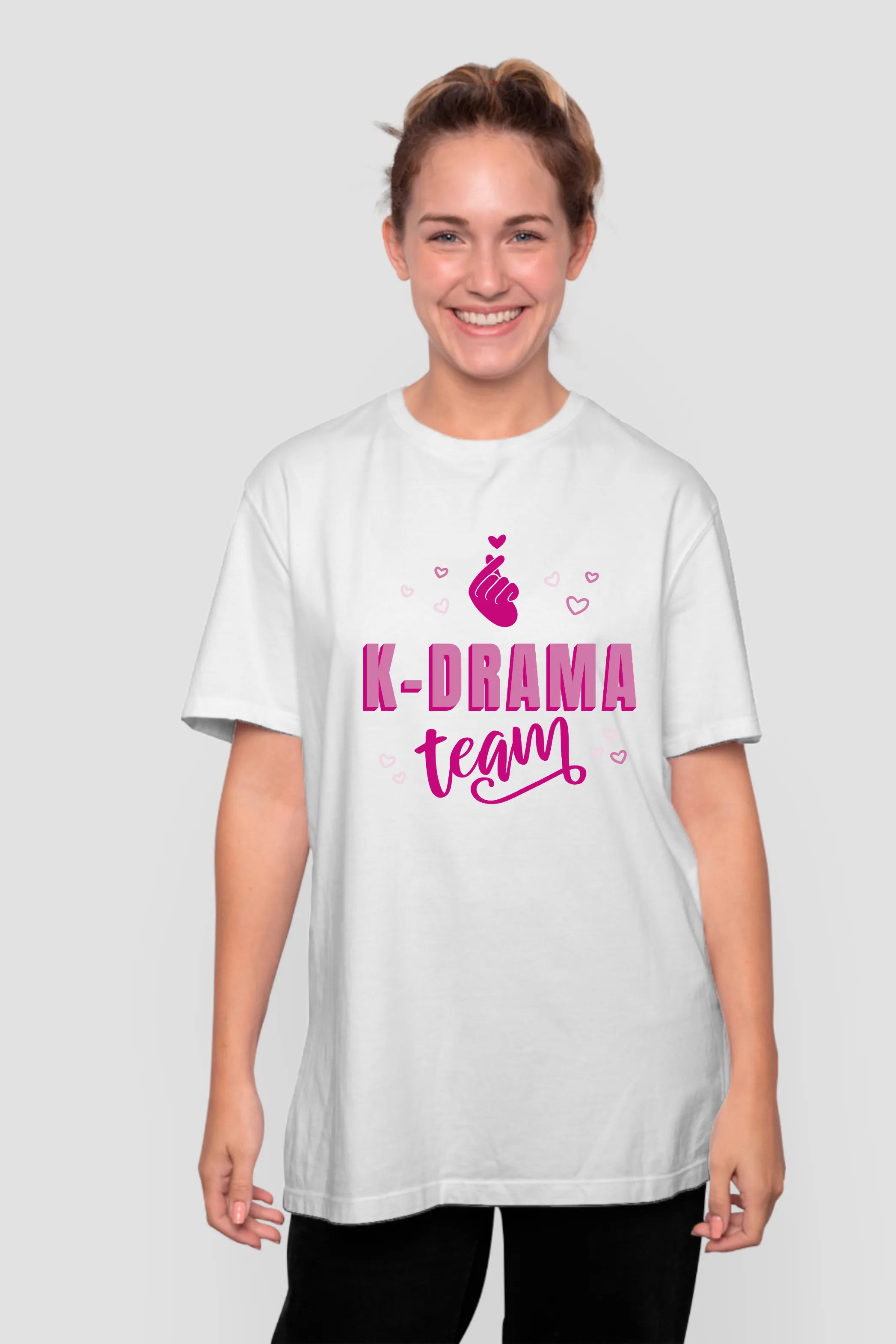 K-Drama Printed Oversized T-shirt for women