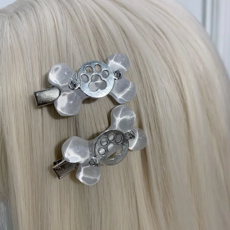Kawaii bone hair clips