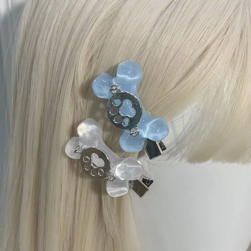 Kawaii bone hair clips