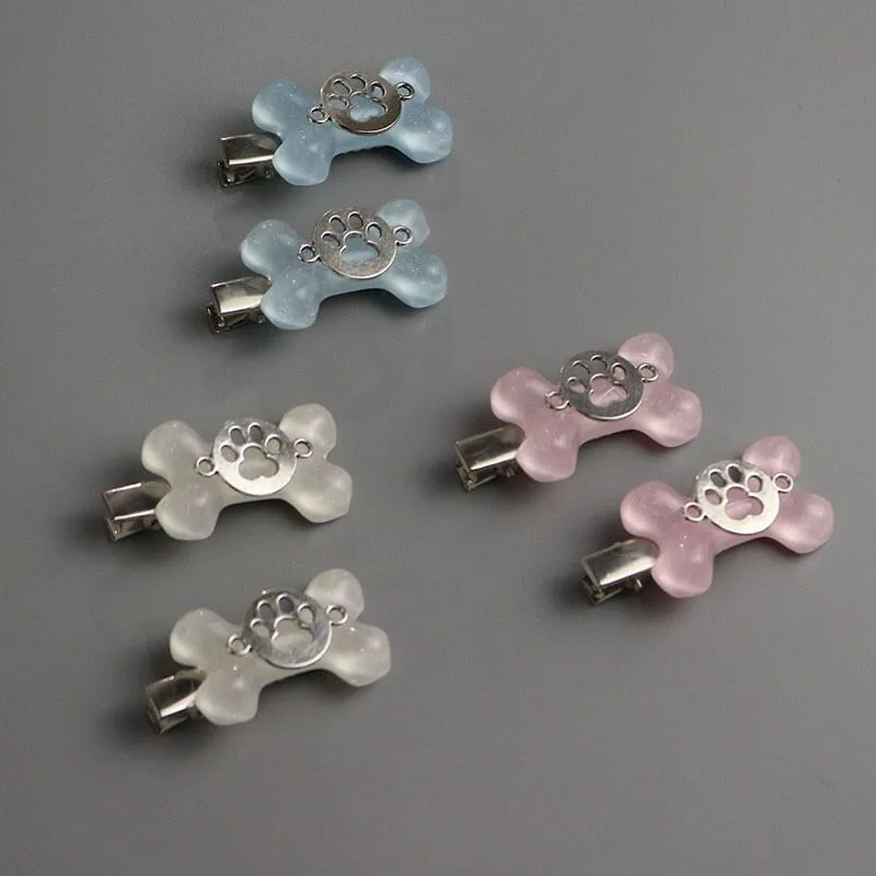 Kawaii bone hair clips