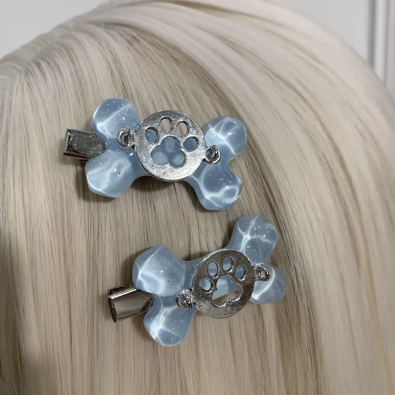 Kawaii bone hair clips