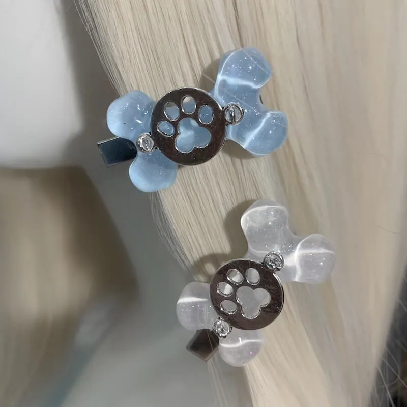 Kawaii bone hair clips