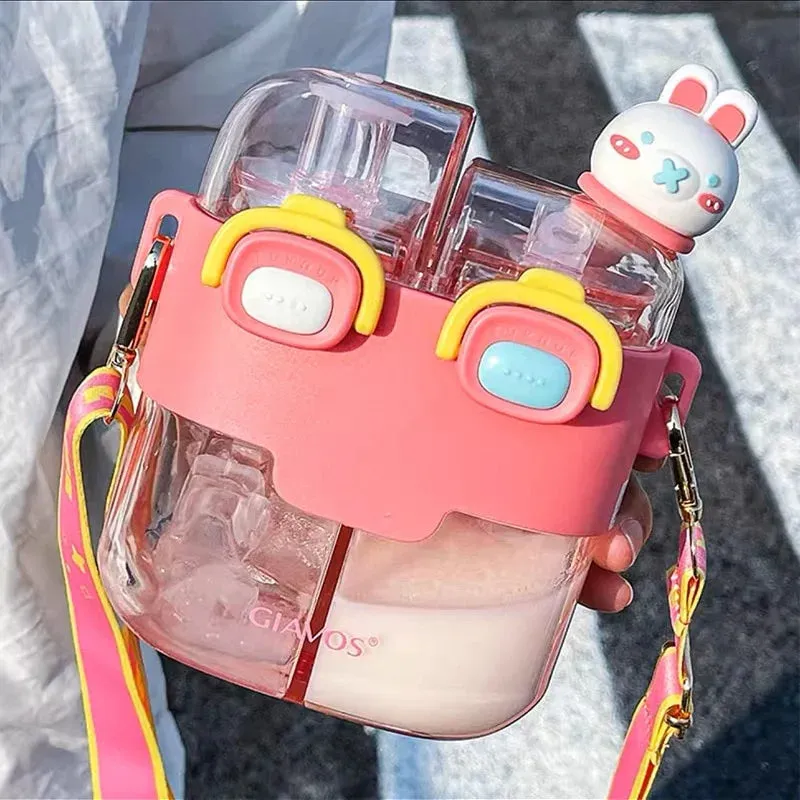 Kawaii Double Sided Animal Pastel Bottle (530ml)  AD21077