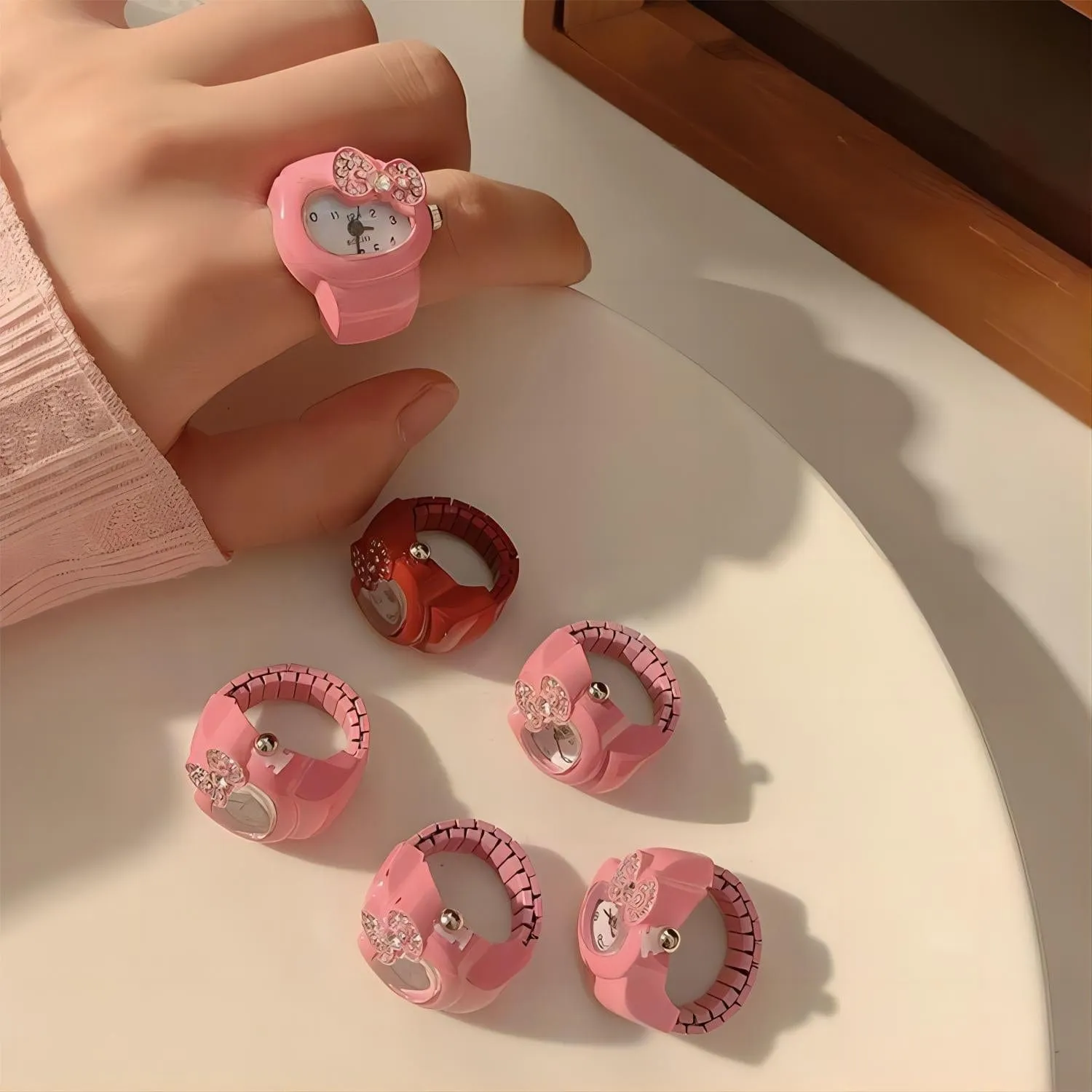 Kawaii Kitty Watch Ring