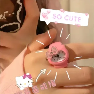 Kawaii Kitty Watch Ring