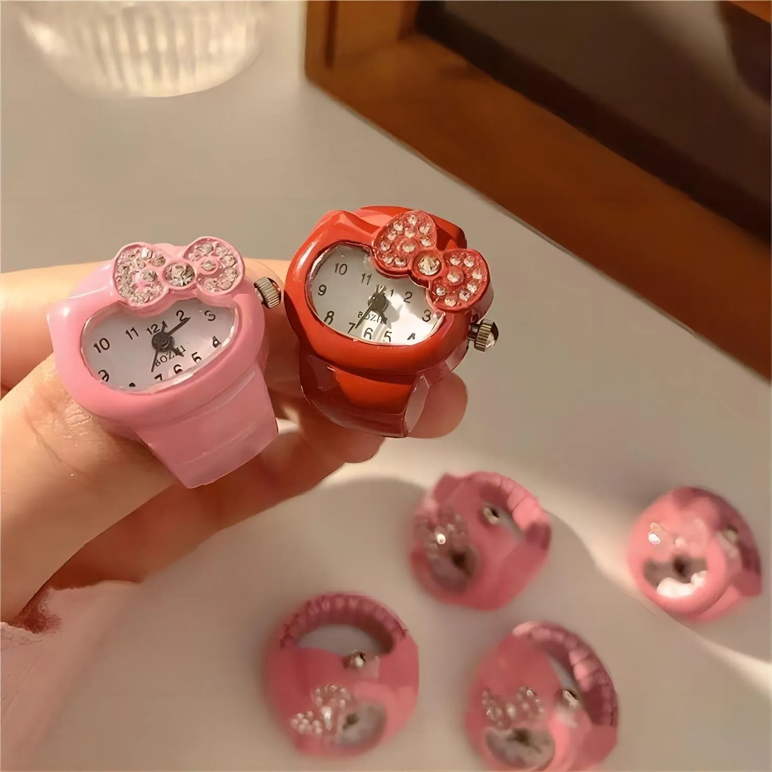 Kawaii Kitty Watch Ring