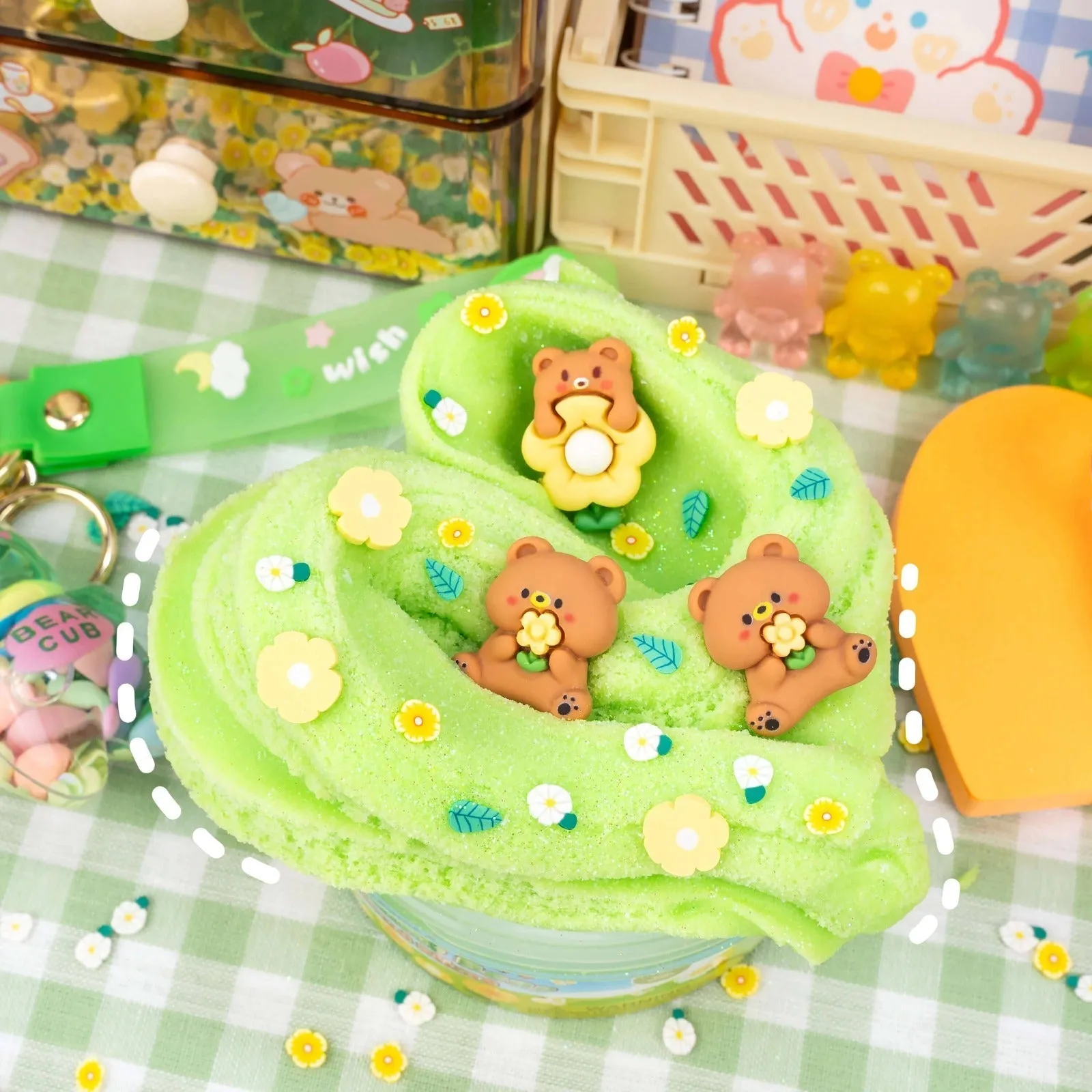 Kawaii Meadow Bear Cloud Slime