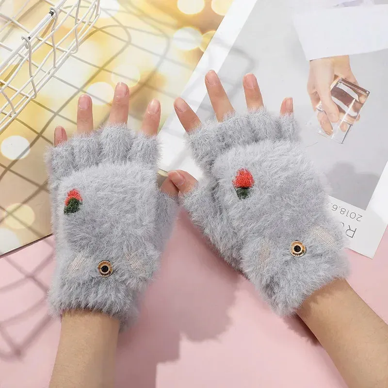Kawaii Plush Bunny Mittens