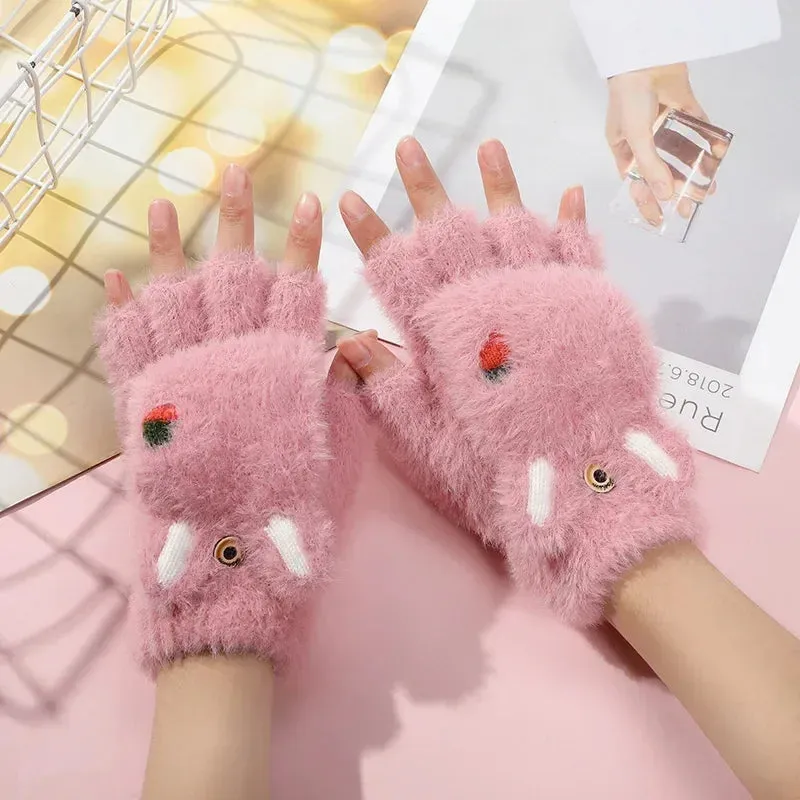 Kawaii Plush Bunny Mittens